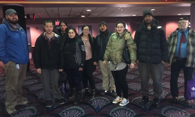 the Pathway Home Program Participants are enjoying Movie Day