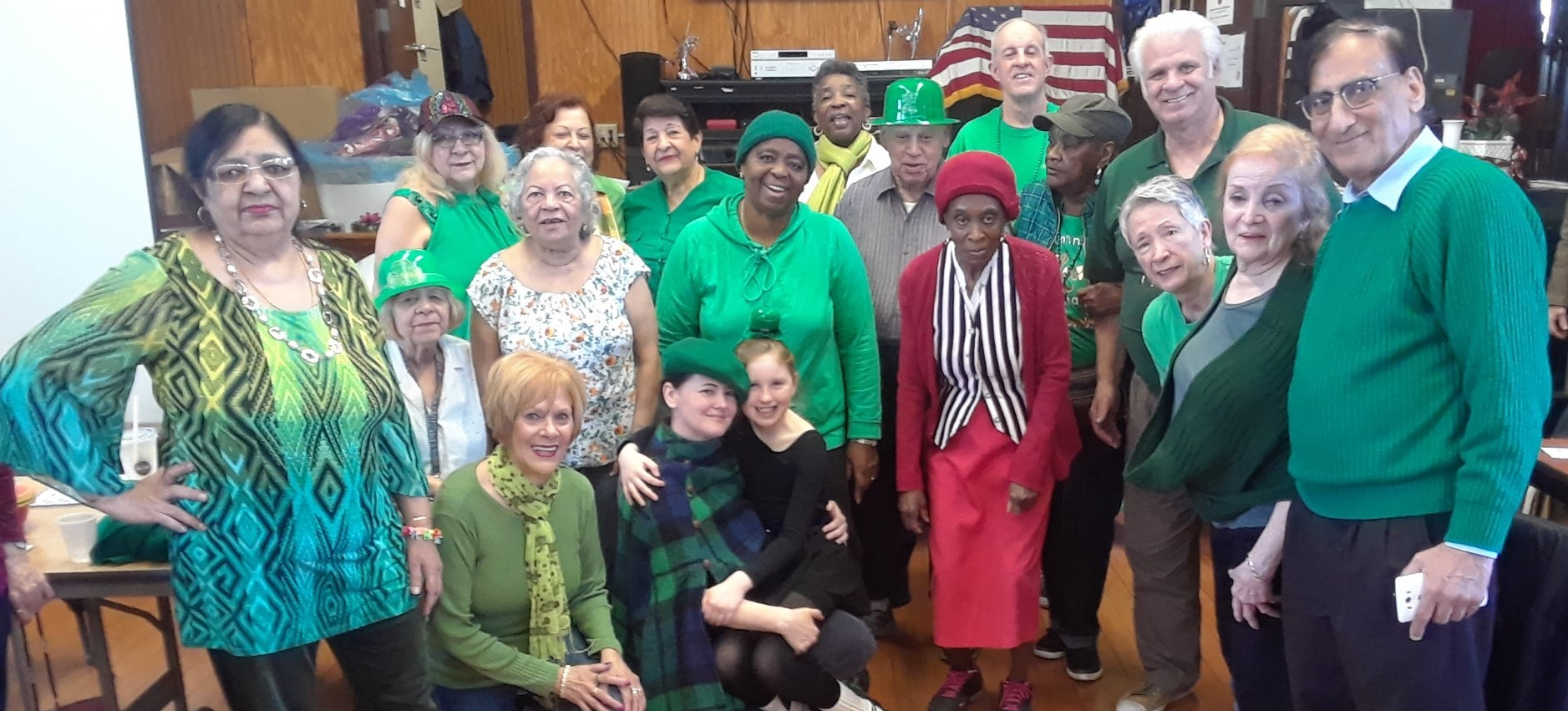 senior residents celebrating saint patrick's day