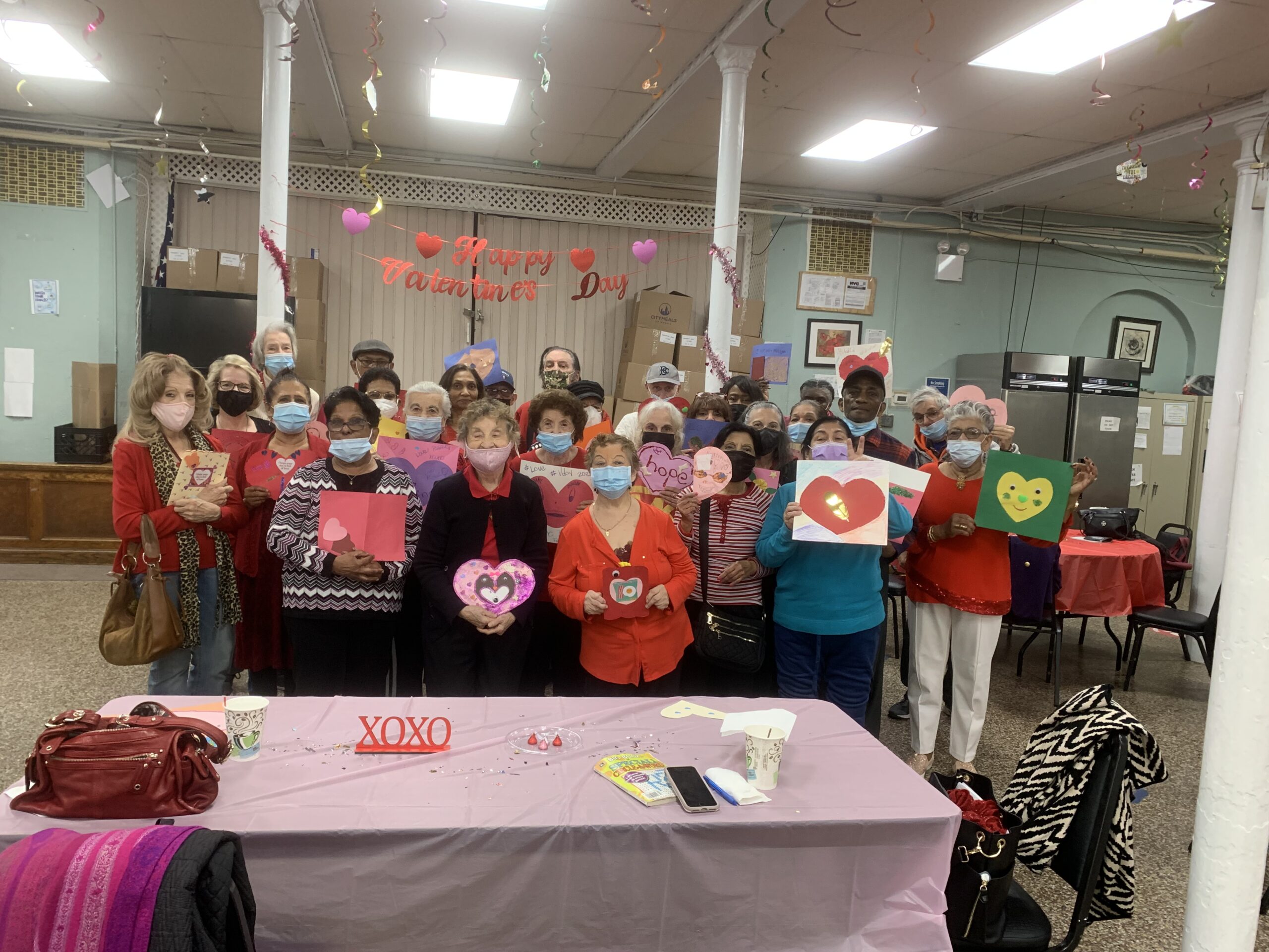 Ozone Park Older Adult Center members pose for group shot.