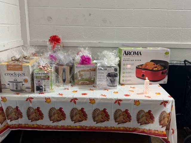gifts on a table prepared for the raffle and the opportunity to win and take them home