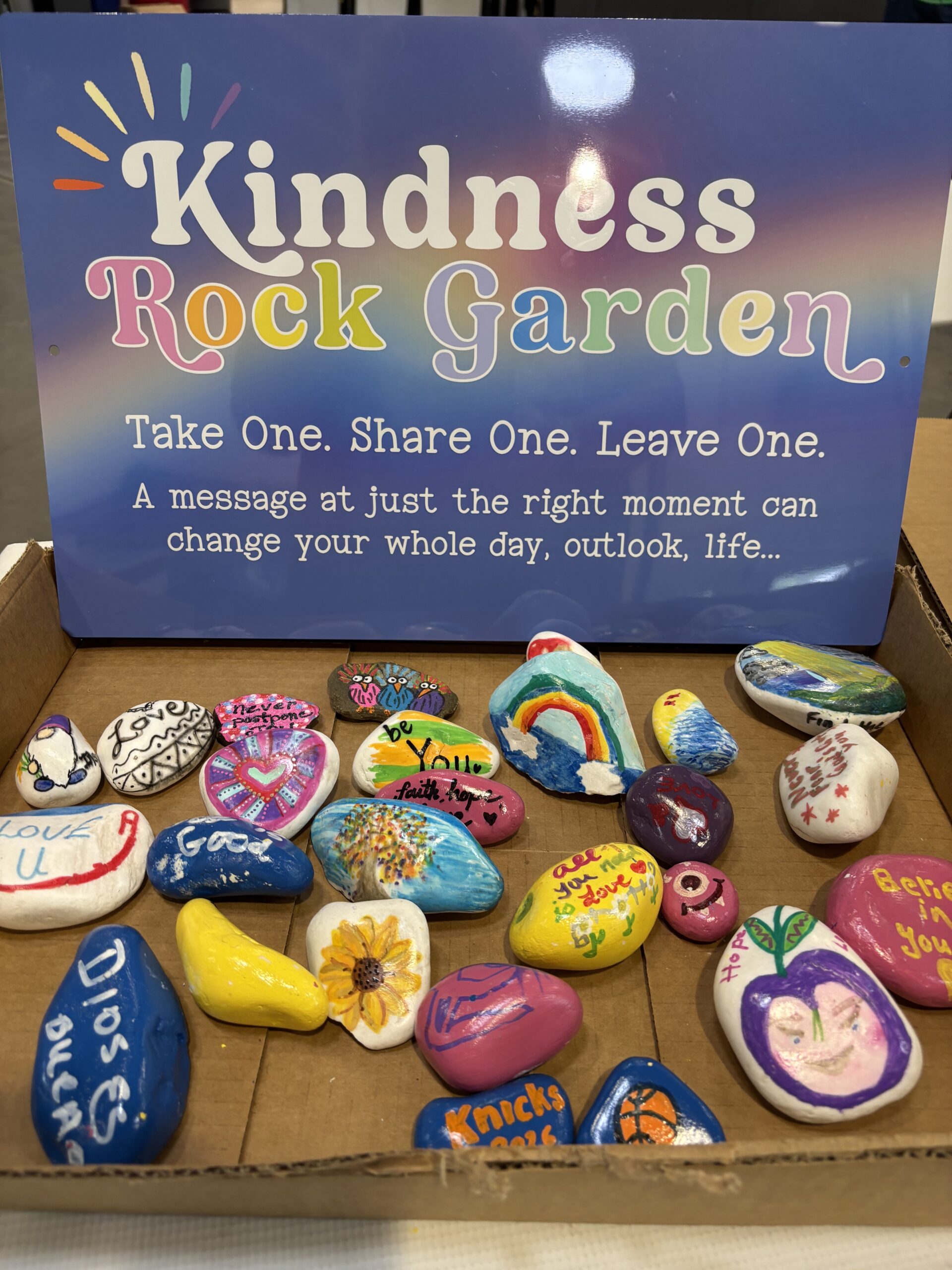 Kindness Rock Garden Display