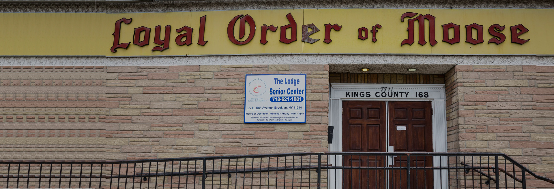 entrance of The Lodge Older Adult Center