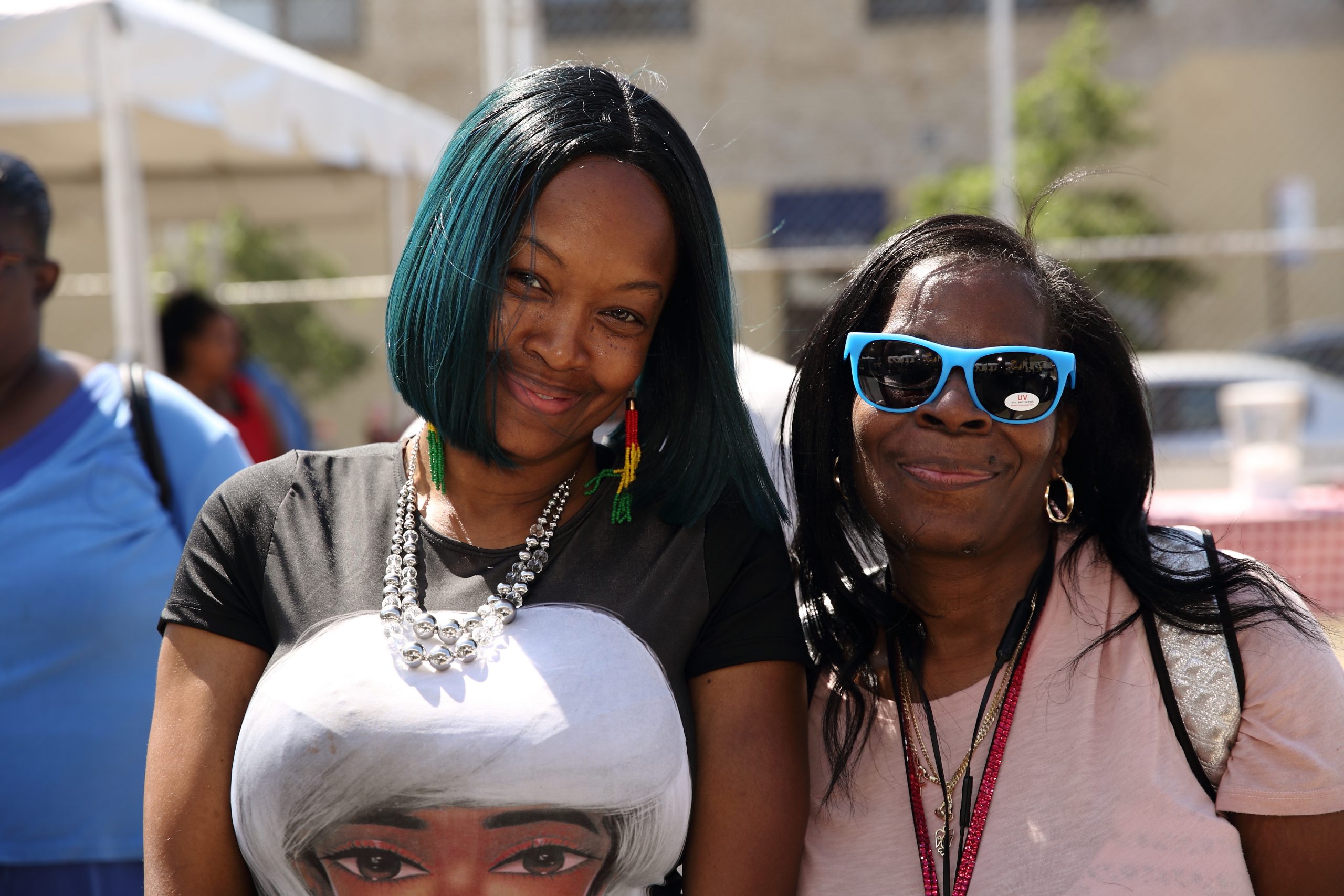 women smiling at the old school family fun day of 2019
