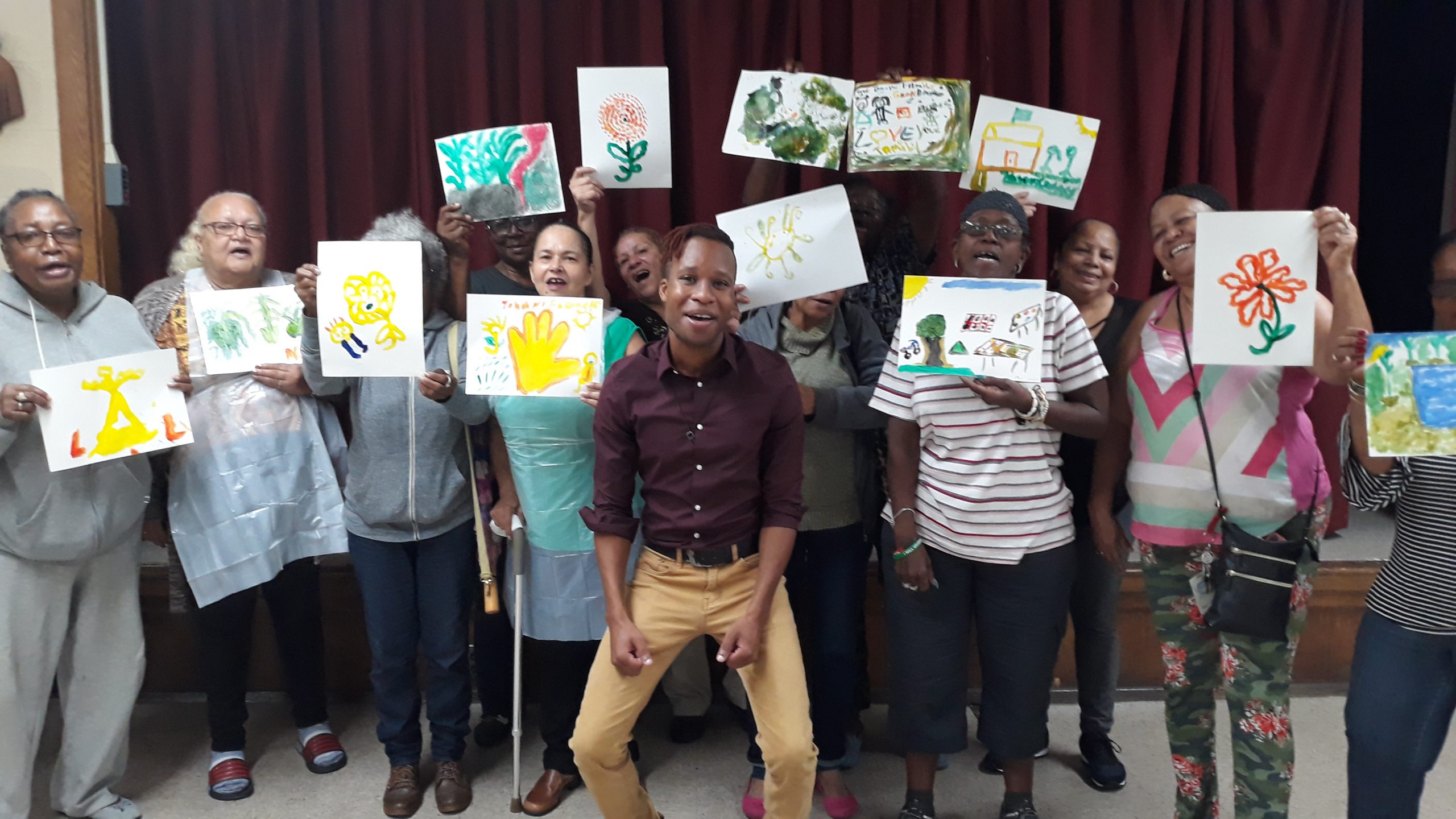kincare members and parents regroup to celebrate summer through art and paint