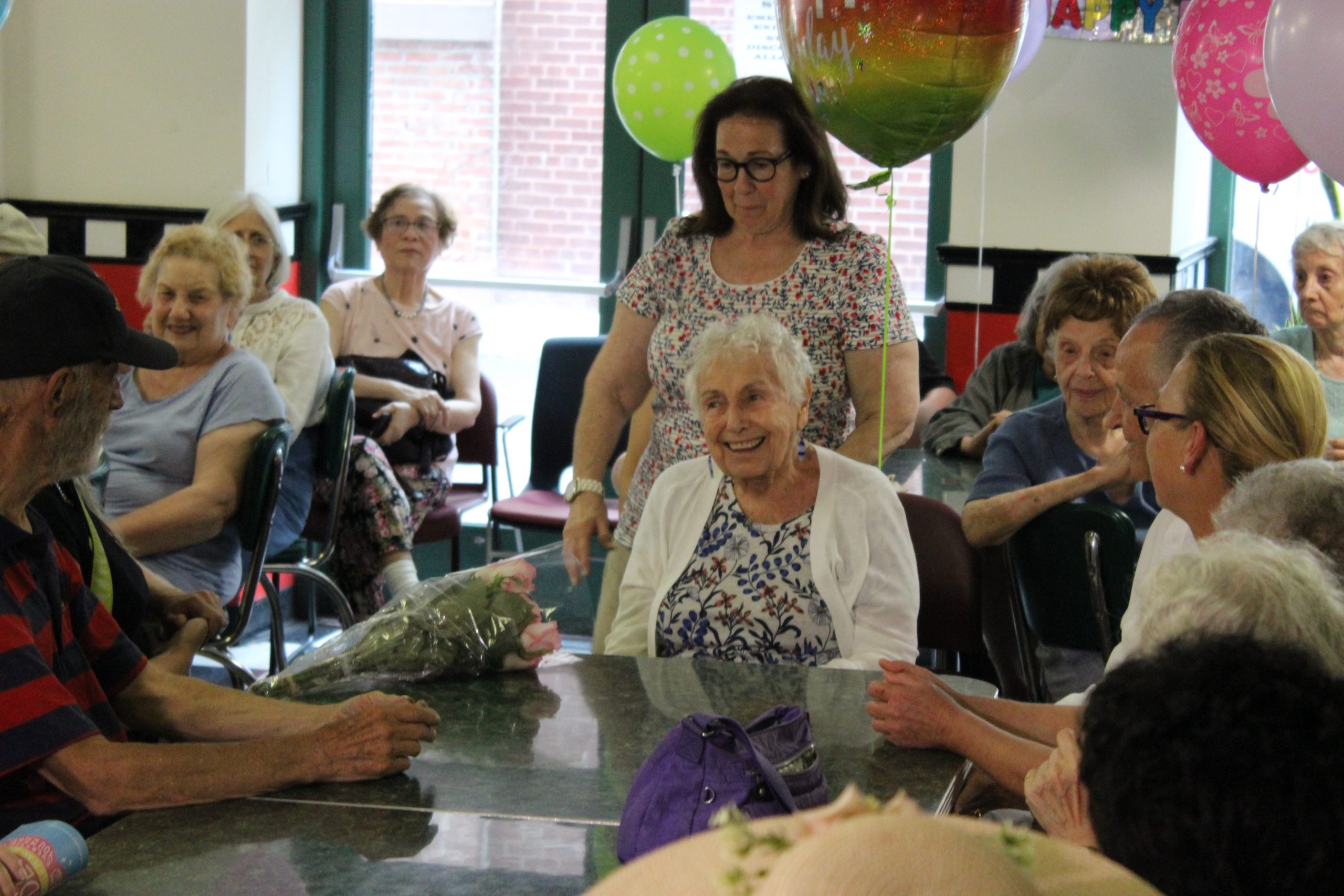 birthday celebration for the 100th years old of vivian levy a former social activist, mother and a member of catholic charities