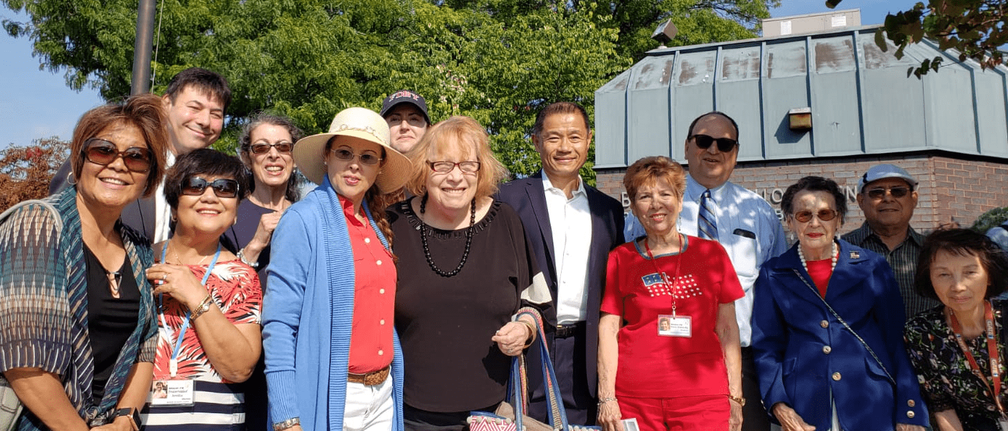 members of catholic charities honoring the fallen victims of 9/11