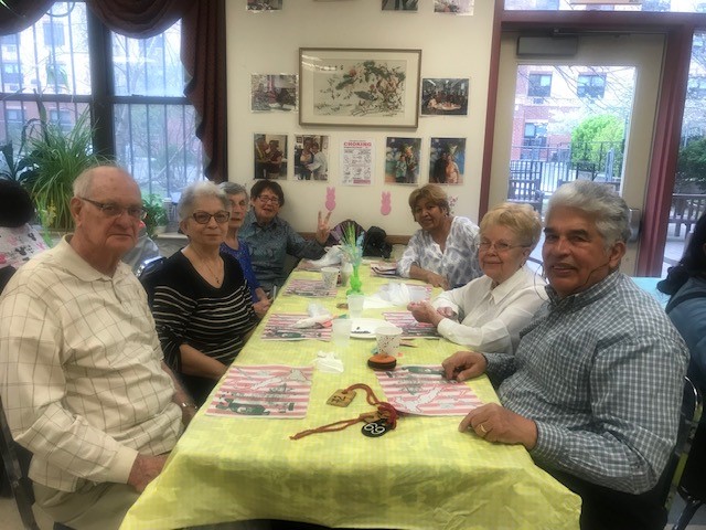 Narrows Senior Center residents Welcomes Spring and Easter at the dinner table
