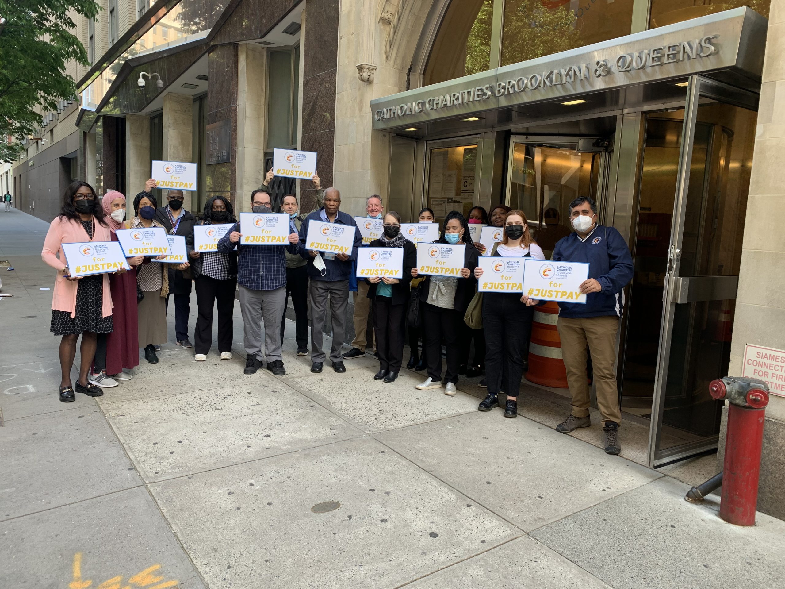 Catholic Charities Brooklyn and Queens Joins the Human Services Council and Other Non-Profits in #JustPay to Demand That New York City and State Human Services Contracts Pay Workers Fair Wages!