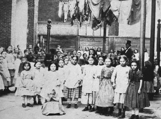 old picture of a children orphanage in brooklyn