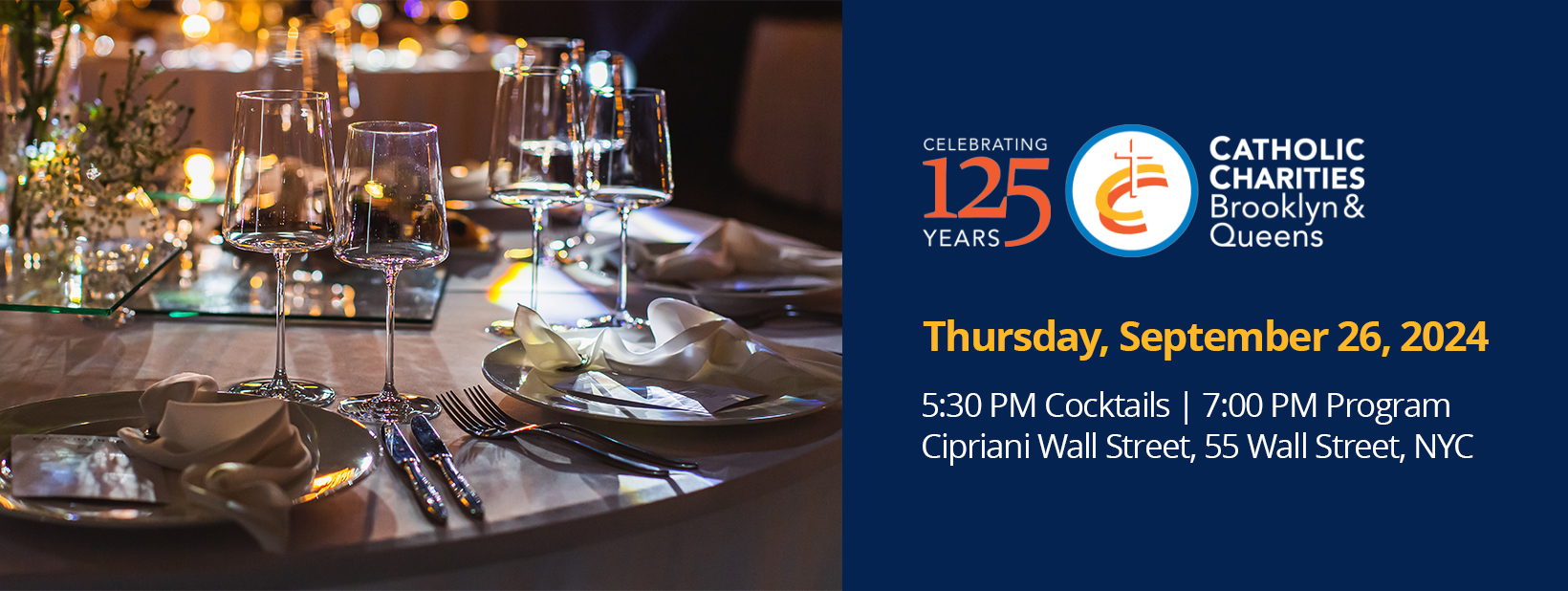 Bishop's Humanitarian Award Dinner september 26 2024. and also Catholic Charities 125th Anniversary Dinner