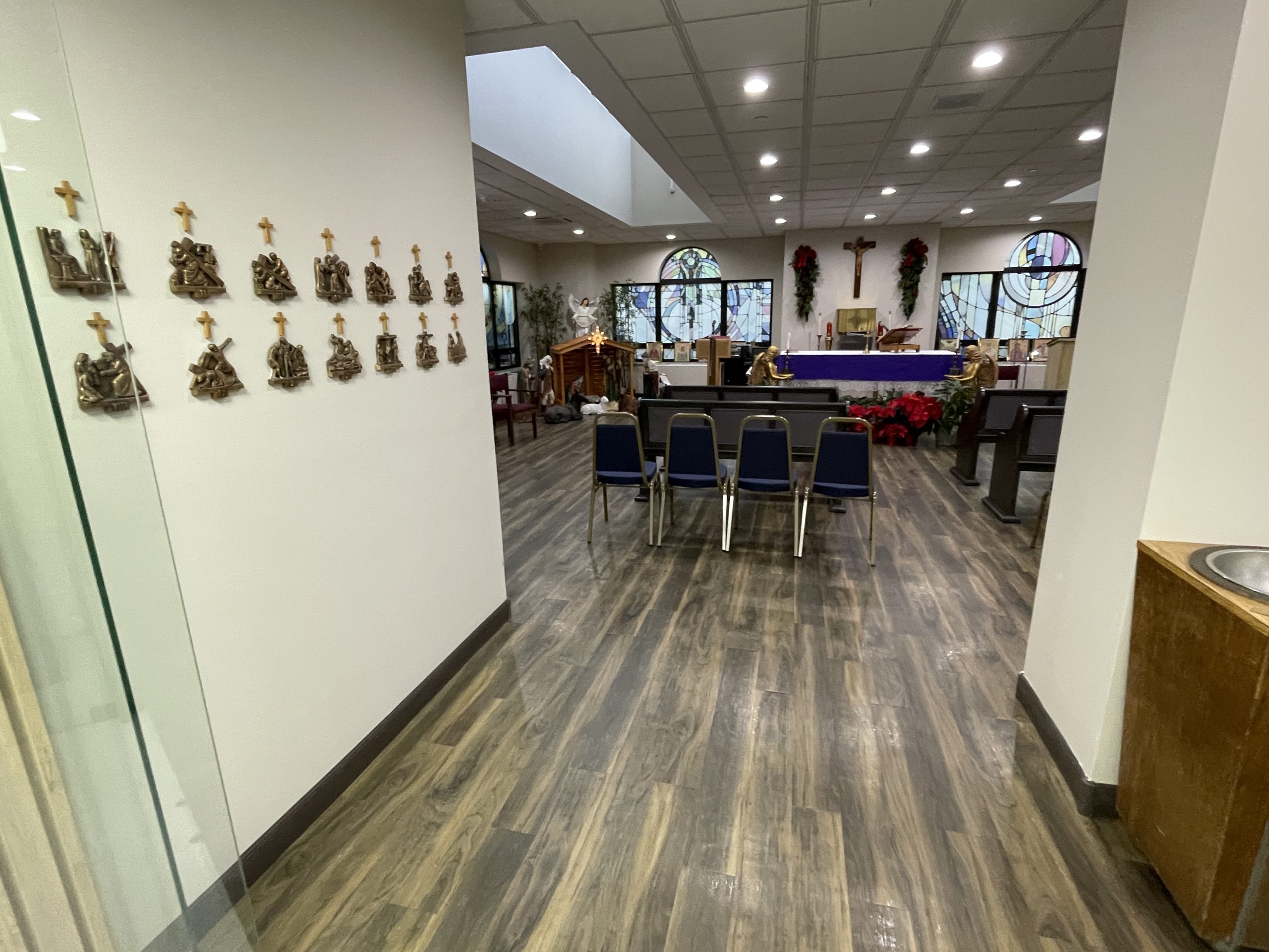 Entrance of newly constructed Chapel at Saints Joachim and Anne Nursing and Rehabilitation Facility in Coney Island, Brooklyn.