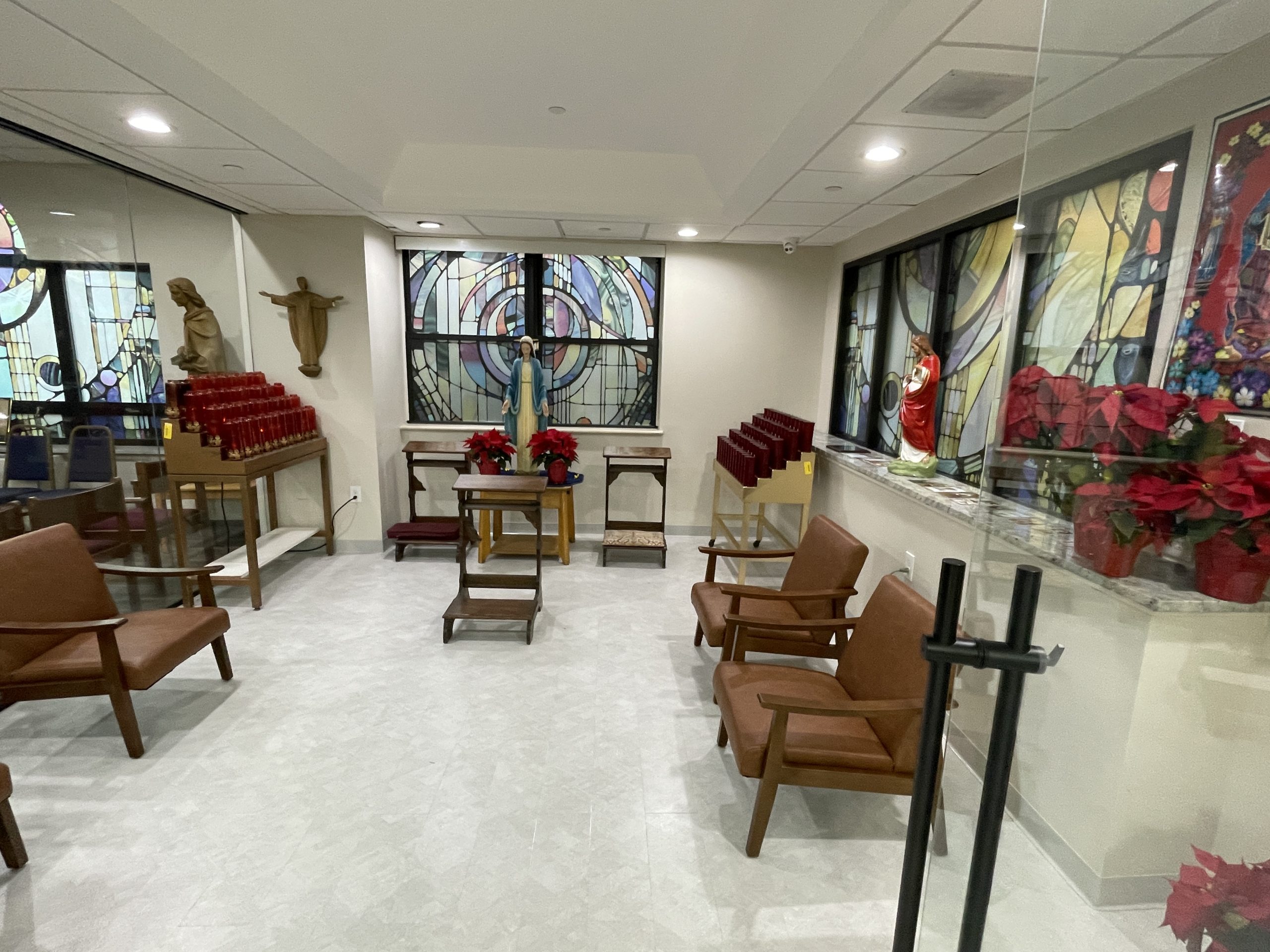 Newly constructed prayer room at Saints Joachim and Anne Nursing and Rehabilitation Facility in Coney Island, Brooklyn.