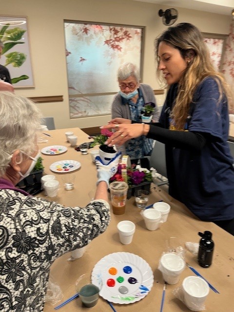 painting activity at the bishop boardman senior apartments