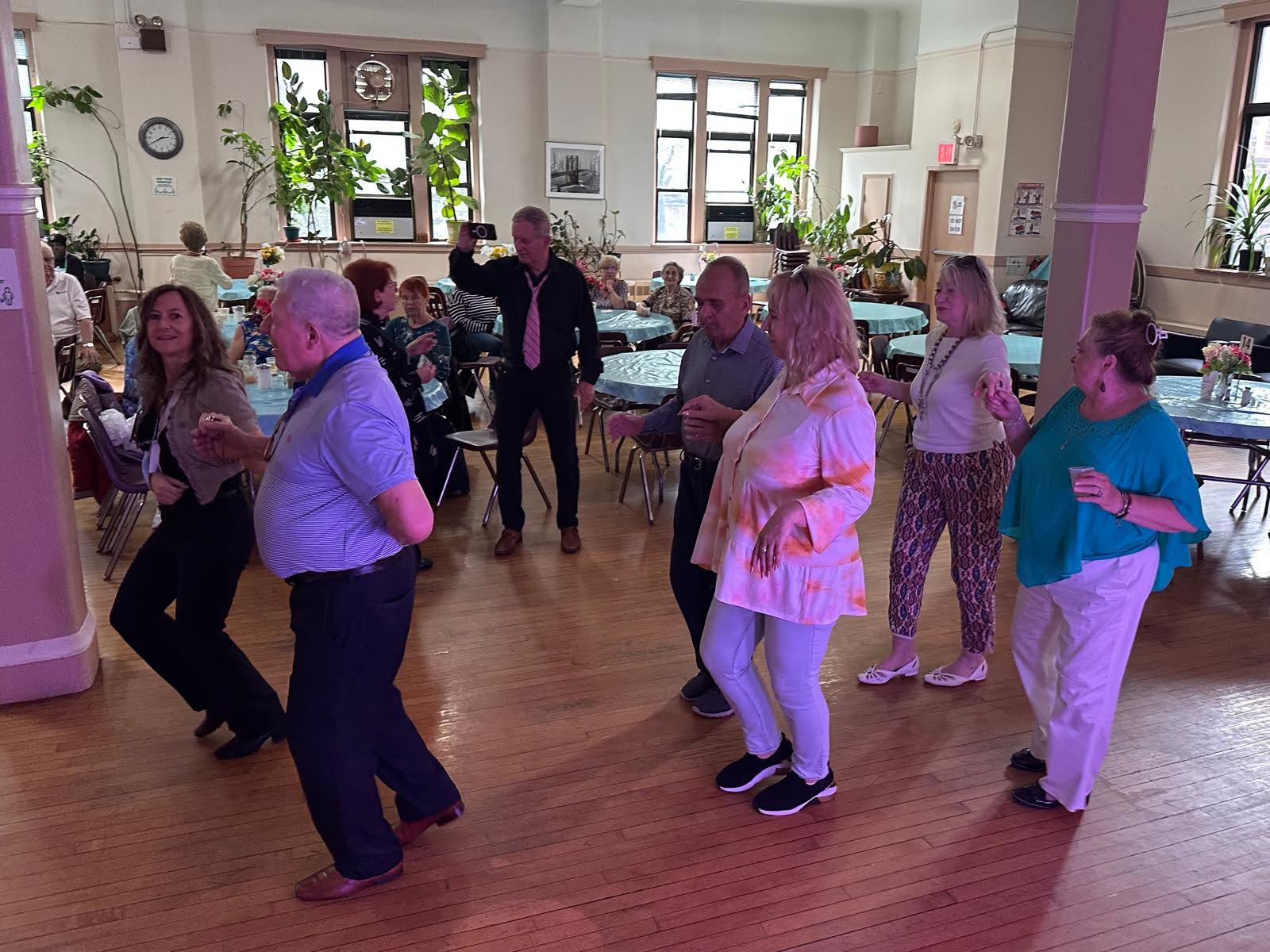 senior residents dancing at pete mcguinness older adult center